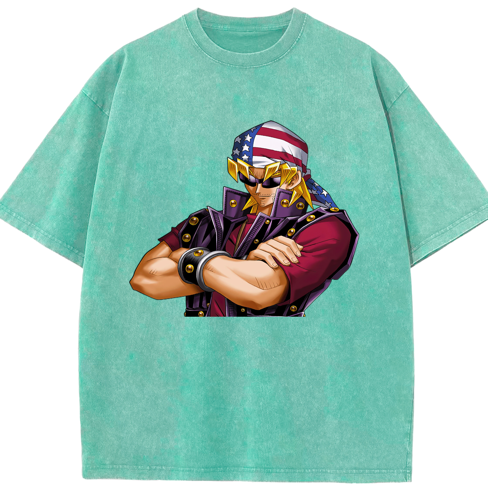 （画像用） 遊☆戯☆王 Yu-Gi-Oh! 綿100% ヴィンテージ風 半袖Tシャツ（フロントプリント）